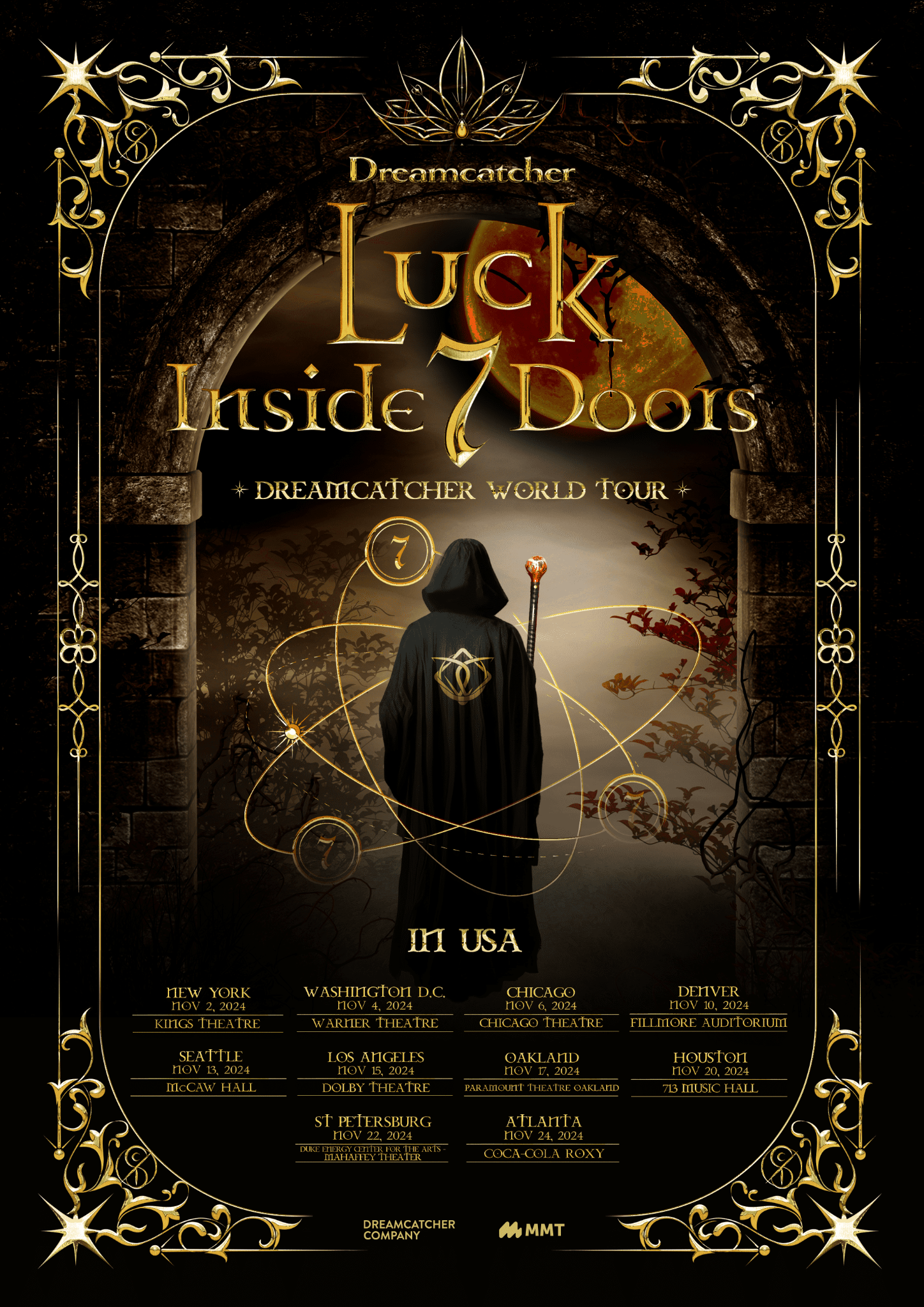 Dreamcatcher Tour Poster: Dreamcatcher 2024 World Tour "Luck Inside 7 Doors"