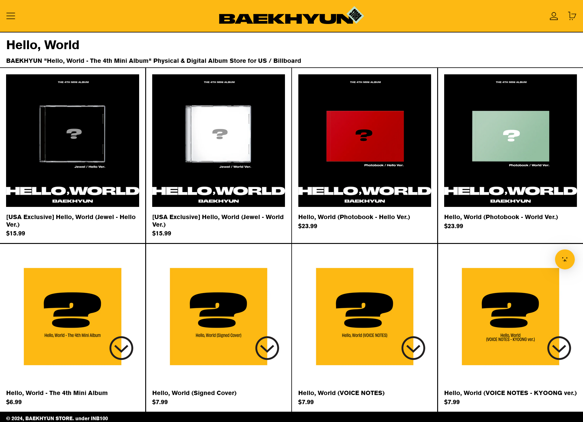  pre-order are four versions of the digital album released exclusively on BAEKHYUN STORE.